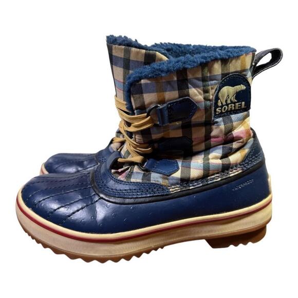 Sorel Shoes - Sorel Tivoli Plaid Waterproof Snow Boots Women size 7